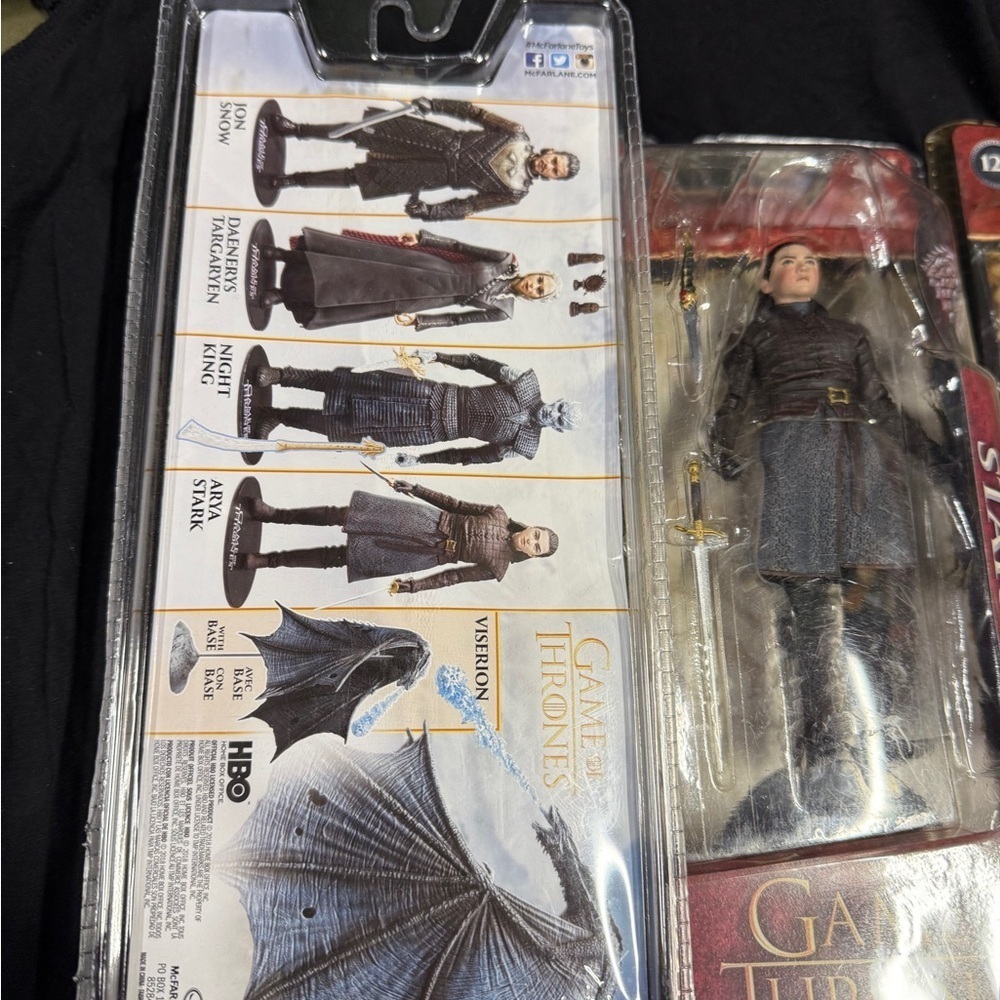 HBO Game of Thrones Action Figures Set Of 3 JonSnow, Arya, McFarlane Toys NEW - Picture 2 of 16
